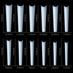 3XL Tapered Square Clear Full Cover Nail Tip 120PC Press On Nails False Artificial Tip  XXXL Extra Long Square Straight Nail Tip