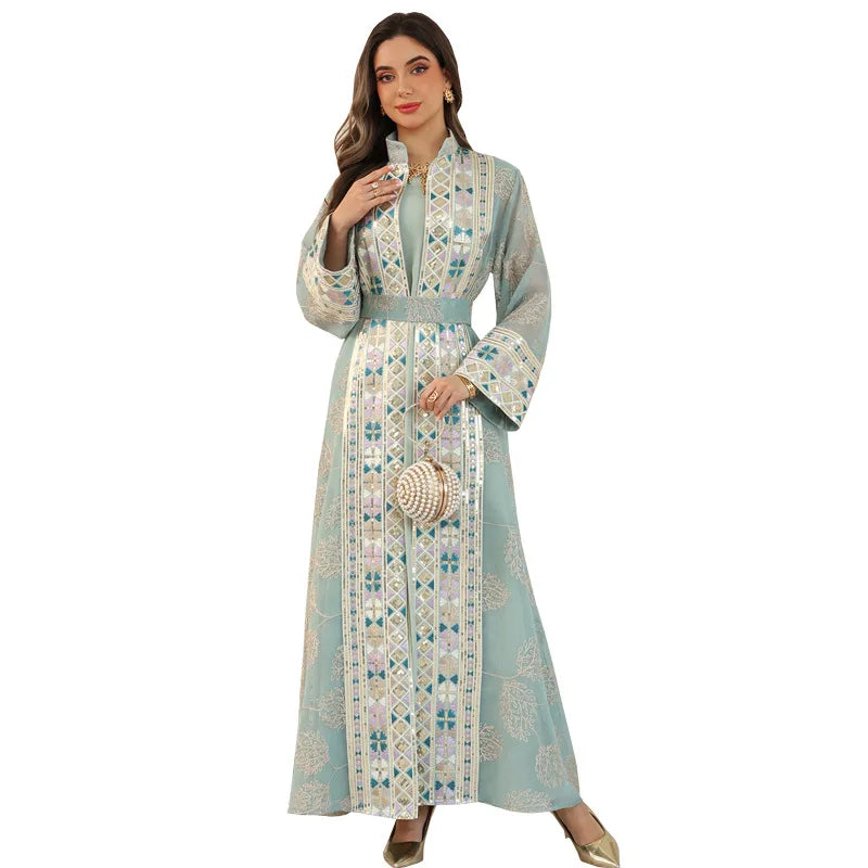 Eid Abaya Women Party Dress 2 Piece Set Kaftan Jalabiya Elegant Muslim Dubai Vestidos Largo Ramadan Caftan Long Robe Abayas 2026