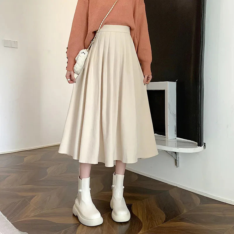 High Waisted Long Skirt