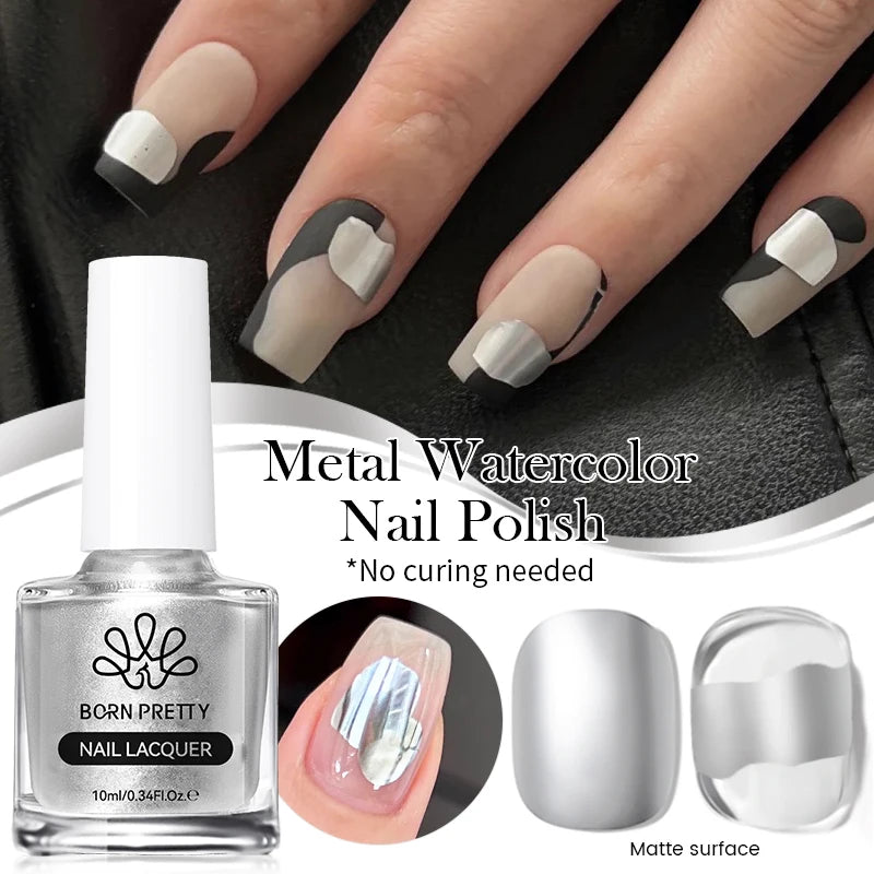BORN PRETTY 10ml Water Light Cat Magnetic Gel Nail Polish Shining Super Sliver-light Holographics Soak Off UV Gel Varnish