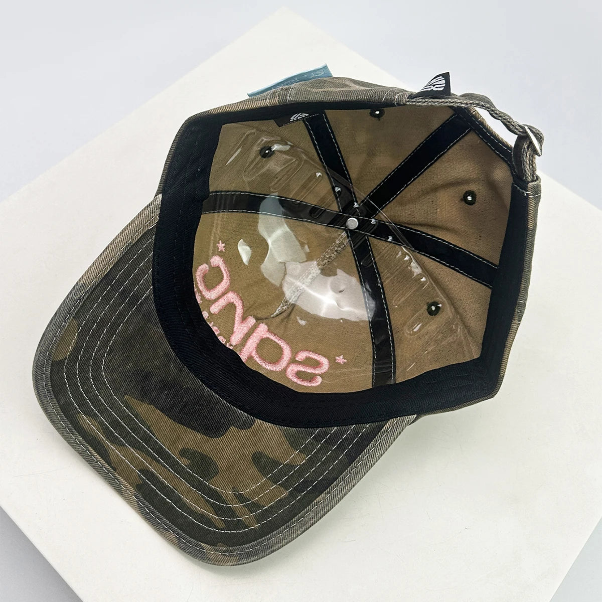 CAMO Letter Embroidery Baseball Hat