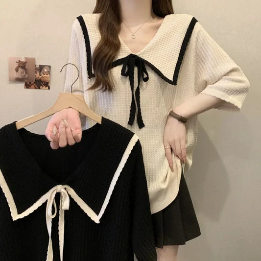 Knitted Short Sleeve T-Shirt
