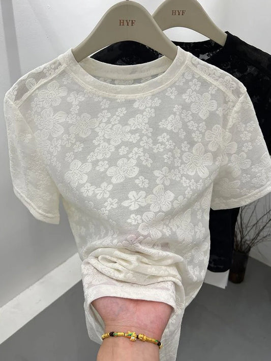 Lace Crew Top