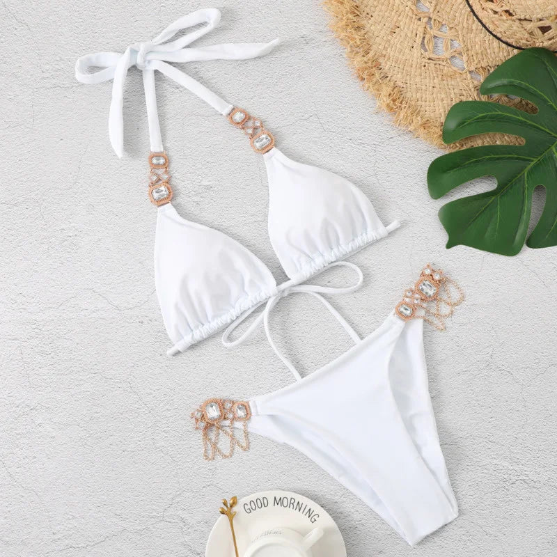 Rhinestones Bikini