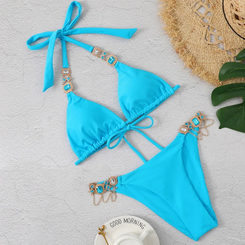 Rhinestones Bikini