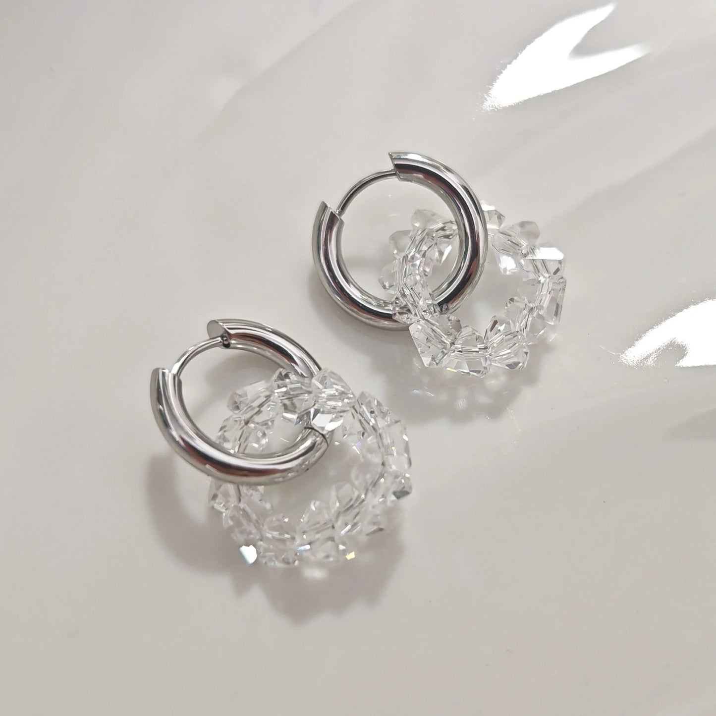 Geometric Irregular Stereo Heart-Shaped Earrings