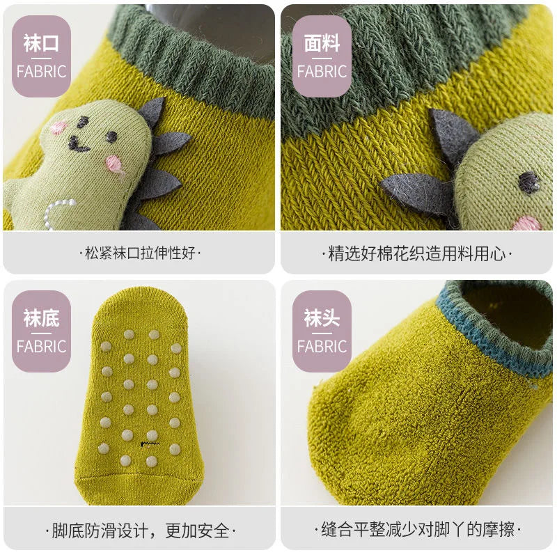6 Pairs Fleece 3D Socks