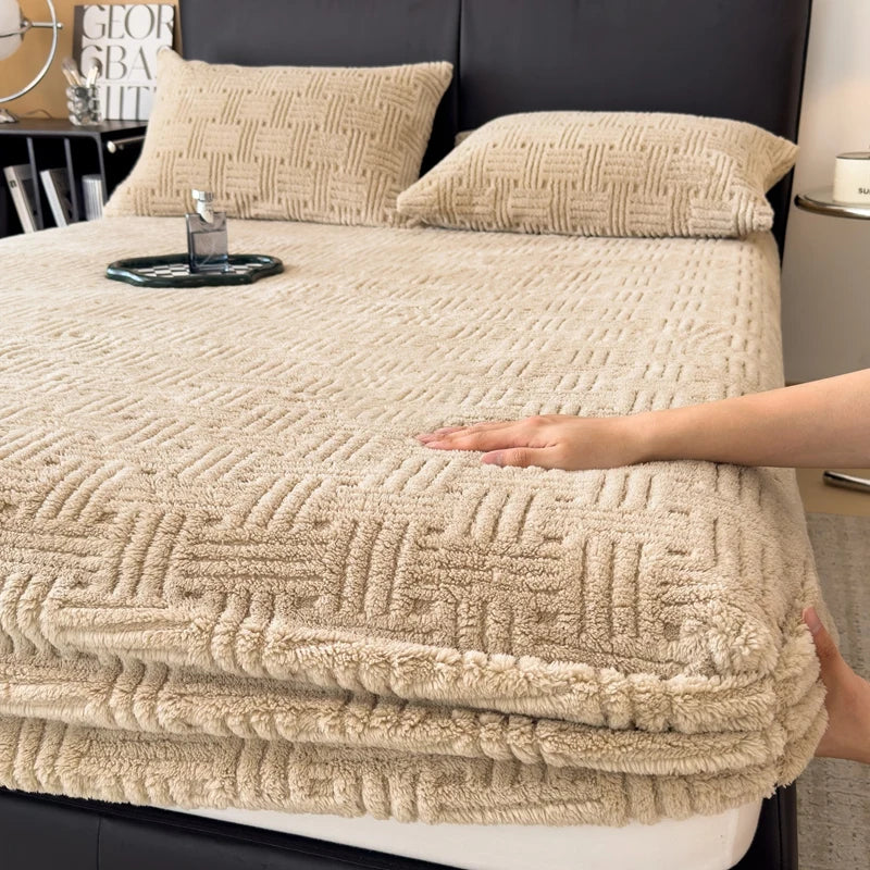 Embossed Plush Fitted Sheet