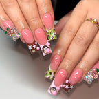 24pcs Sweet Stars Press On Nails
