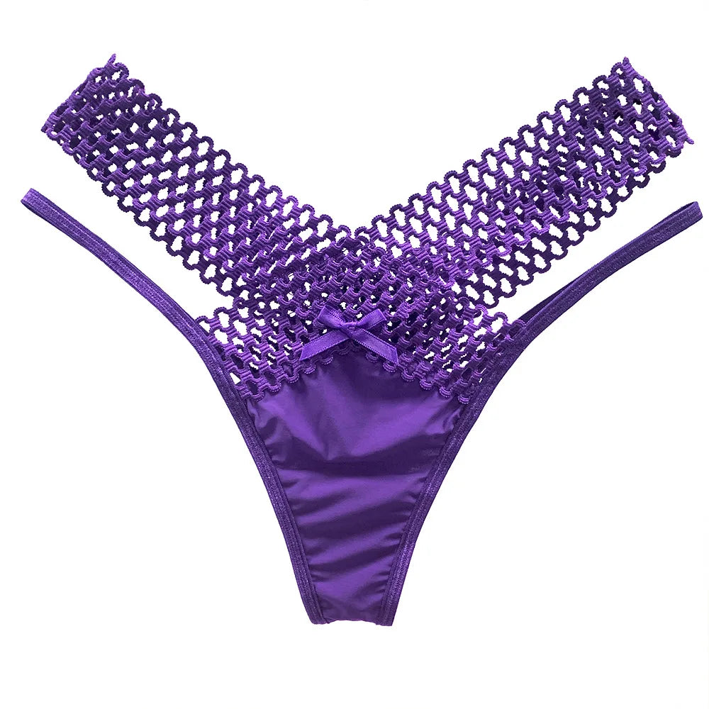 Sexy Leopard Lace Women Panties Seamless Underwear Hollow Out Sensual Lingerie Female Breathable Thongs T-back G-string