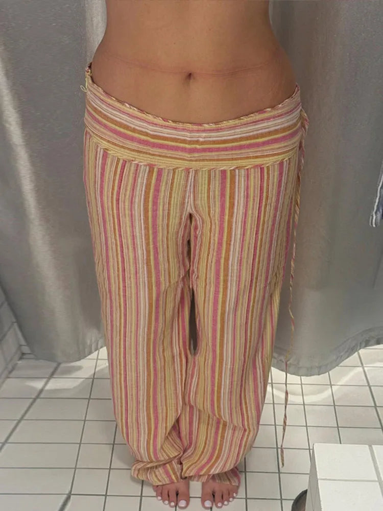Loose Summer Floor Length Boho Palazzo Trousers