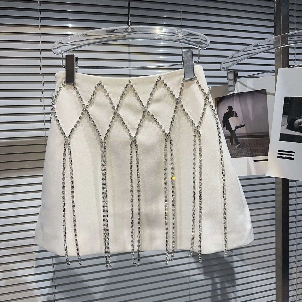 DEAT Diamond Chain Mini Skirt