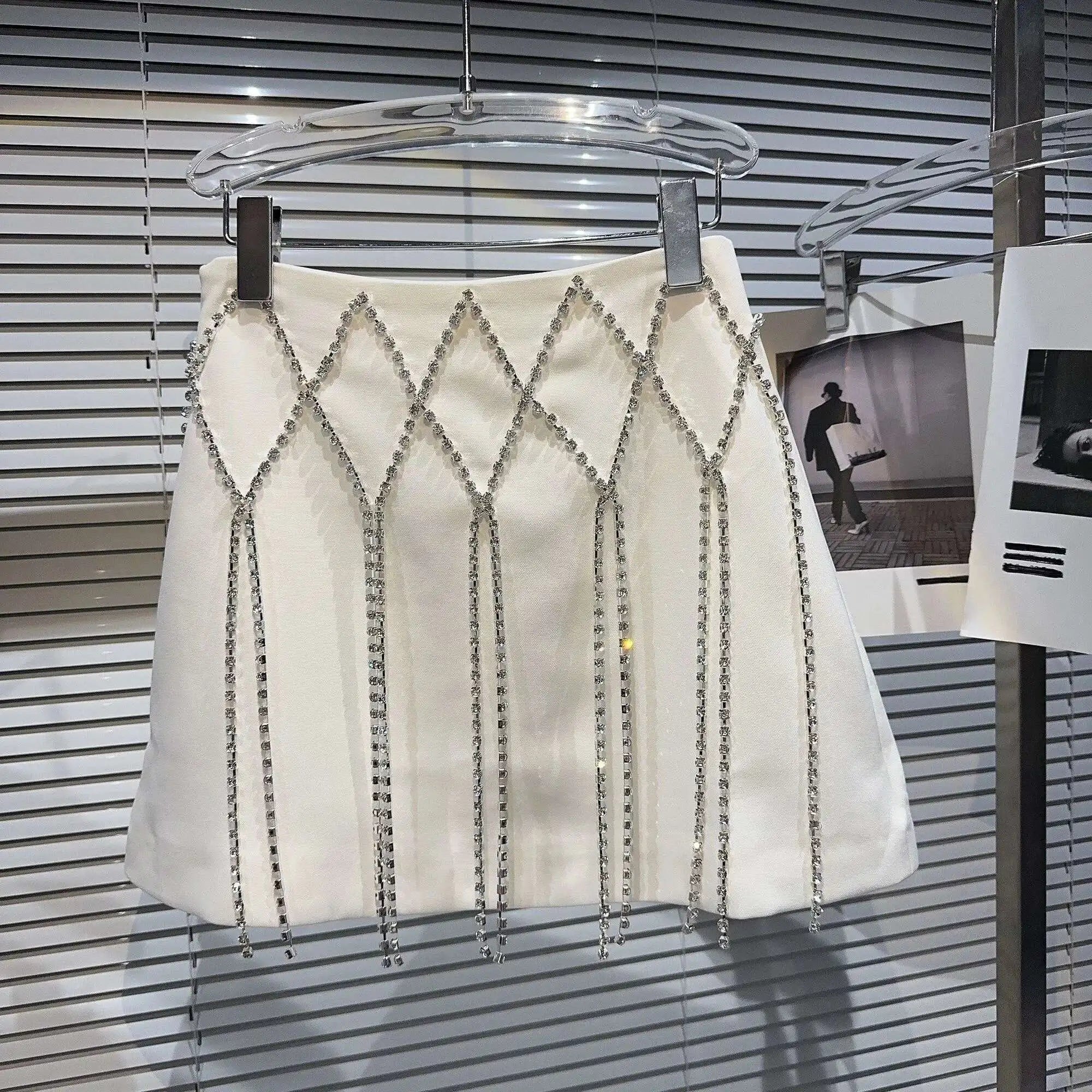DEAT Diamond Chain Mini Skirt