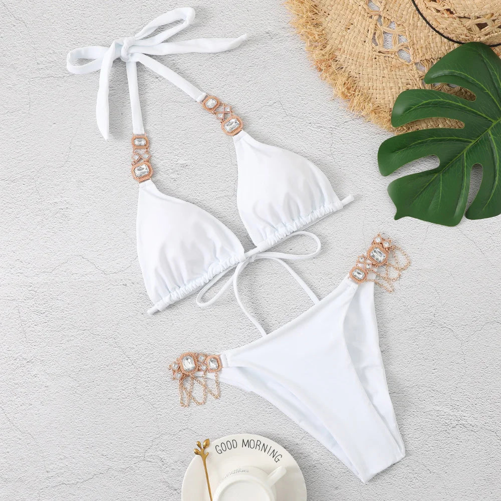 Rhinestones Bikini