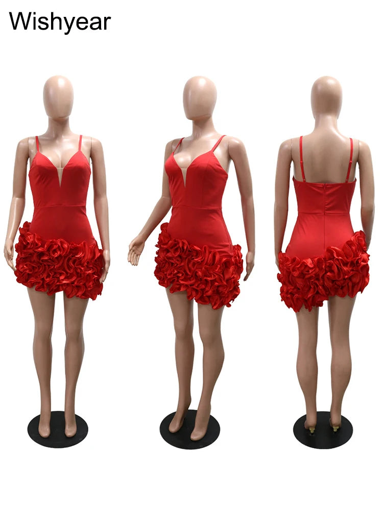Ruffle Pleated Mini Dress