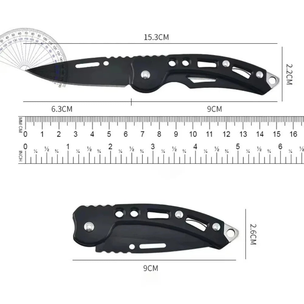 Folding Pocket Knife Stainless Steel Fishing Knife Portable Fruit Carrying Kitchen Tool Household Foldable Food Knife Hand Tools