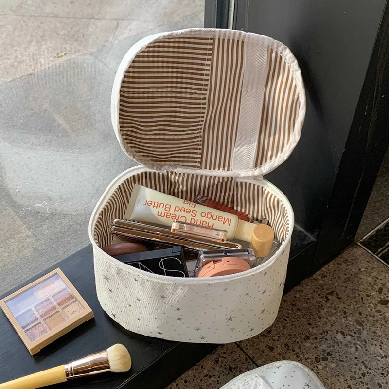 Zipper Cosmetic pouch Large Capacity Toiletry kit Portable Makeup organizer Travel Cosmetic Handbags Luxury Bath Washing bag