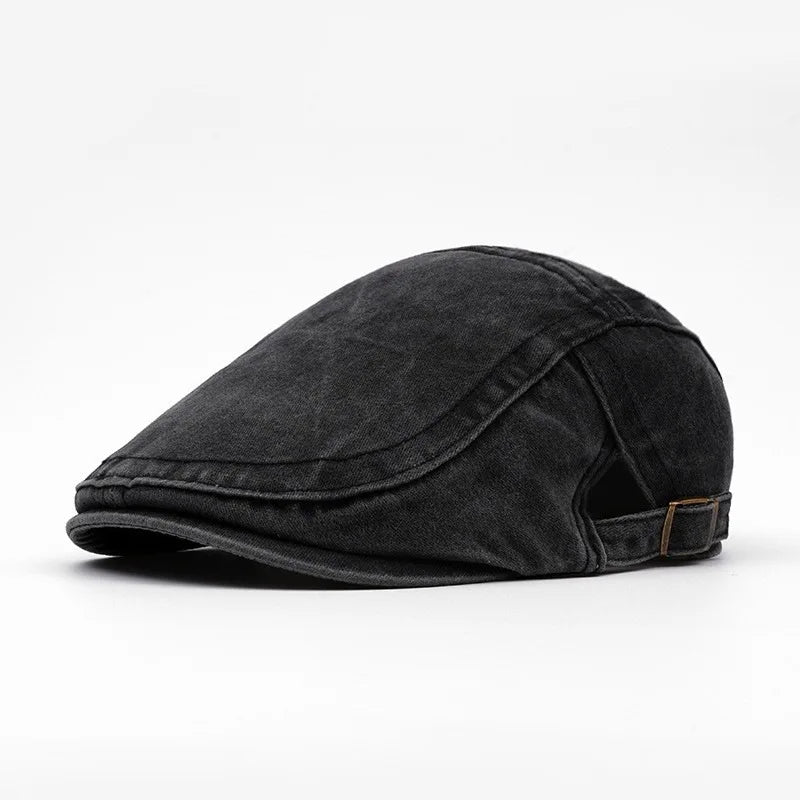 Vintage Washed Cotton Flat Cap