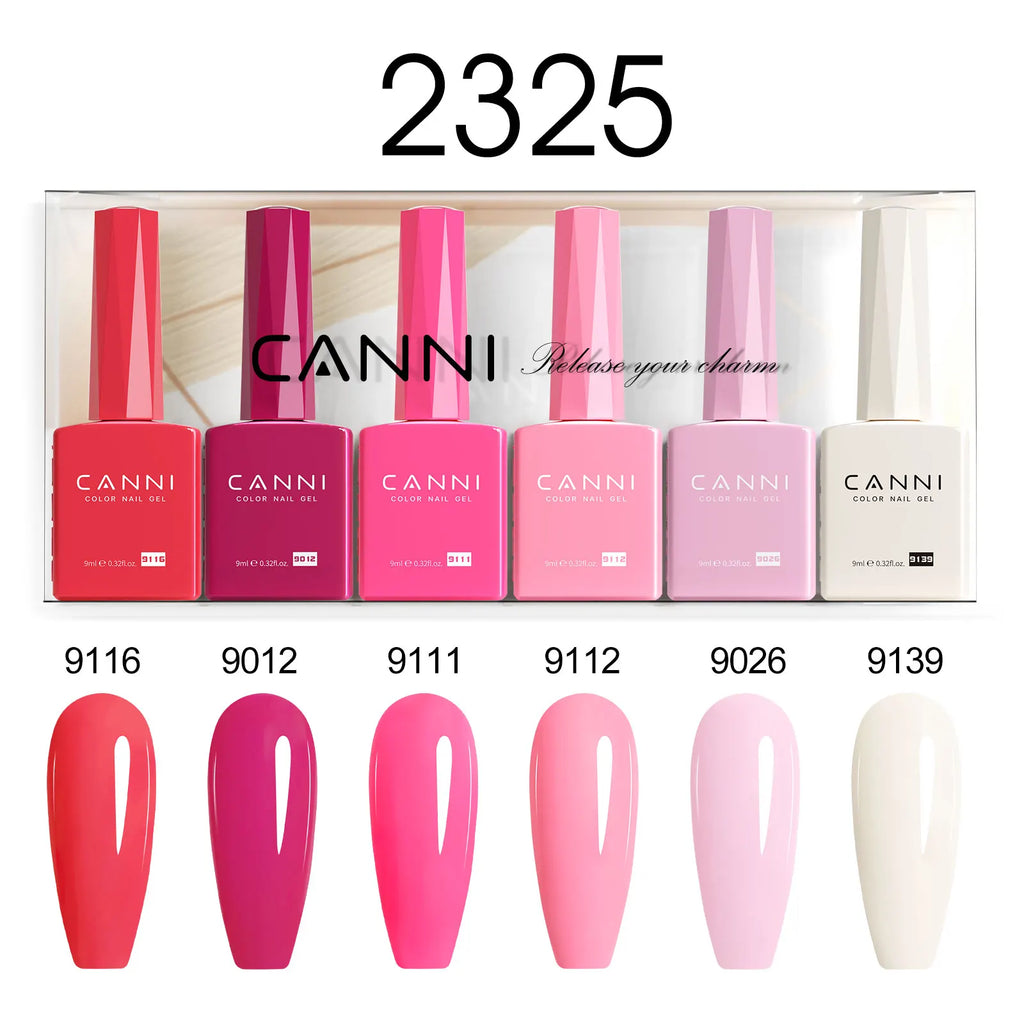 CANNI Nail Gel Polish Set Upgraded HEMA FREE Summer Nails Smooth Texture Ultra Gloss Top Coat Pigmented Gel Soak off UV LED Gel