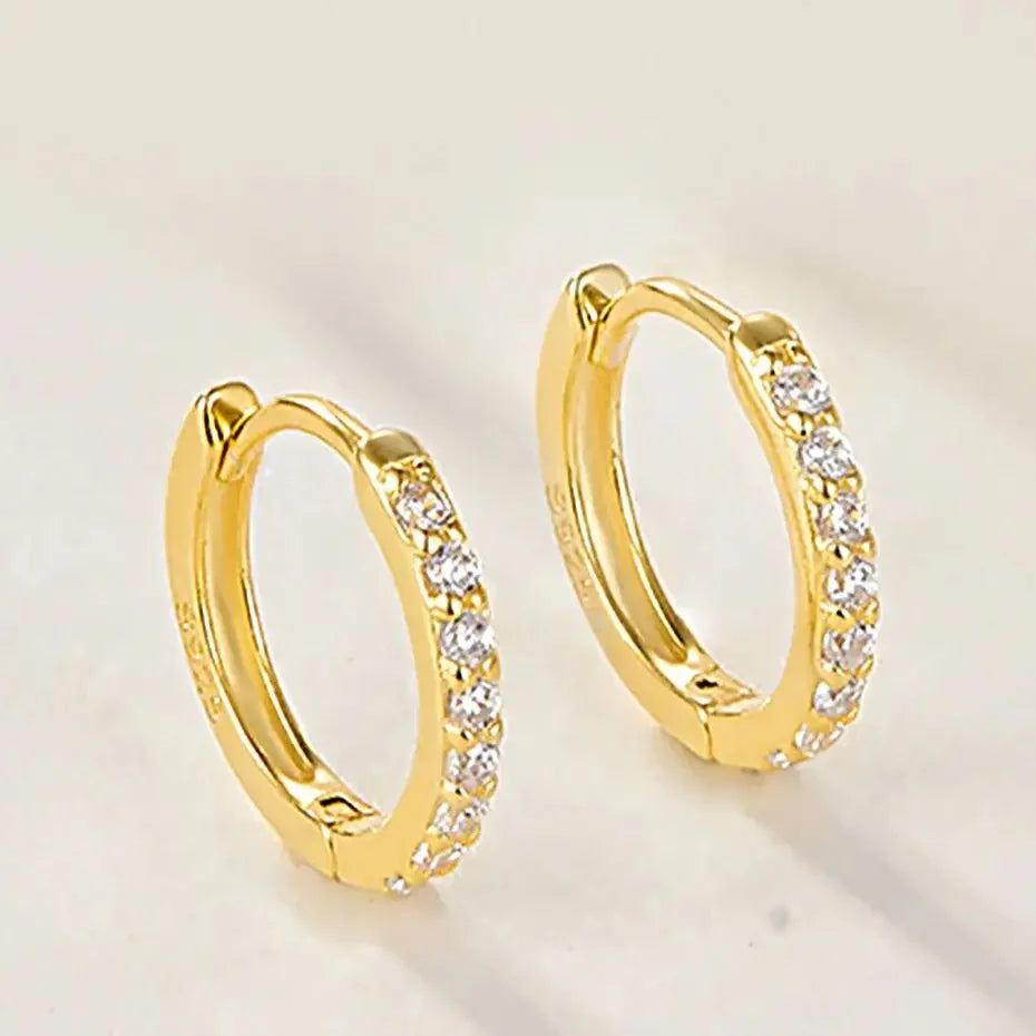 925 Sterling Silver Round Hoop Earrings
