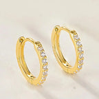 925 Sterling Silver Round Hoop Earrings