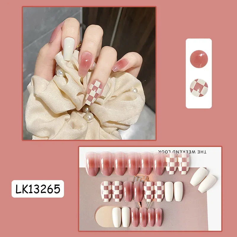 24P Rainbow Fake Nail