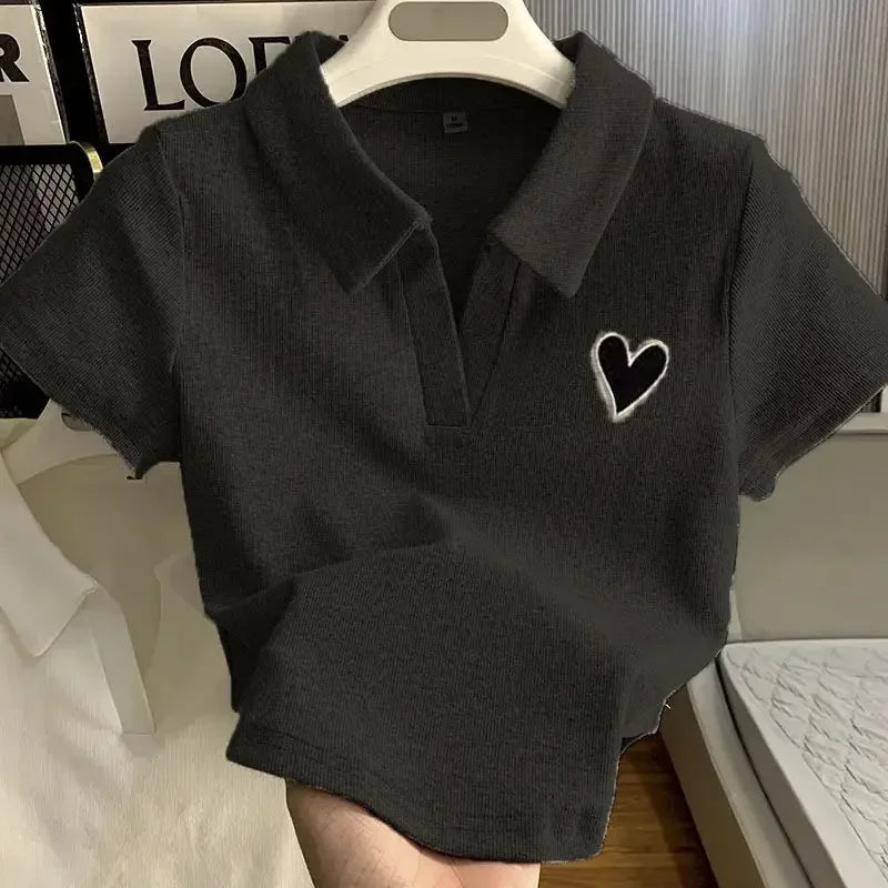 Heart Embroidery Polo