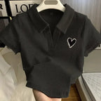 Heart Embroidery Polo