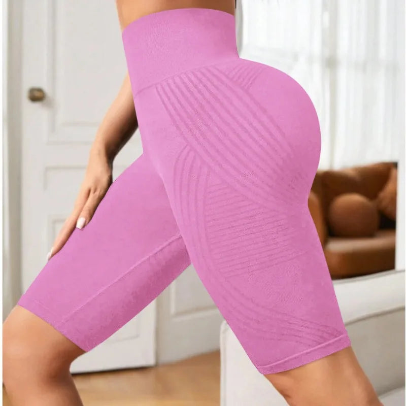 High Waisted Seamless Yoga Shorts