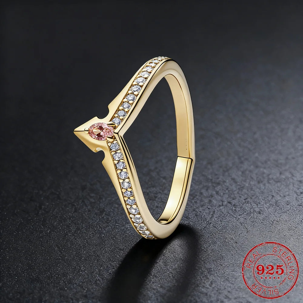 925 Sterling Silver Heart Moissanite Ring