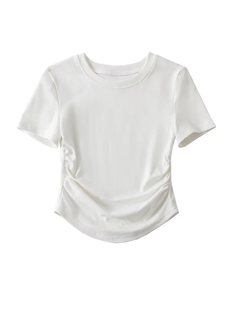Crew Neck Short Sleeve Cotton Tee