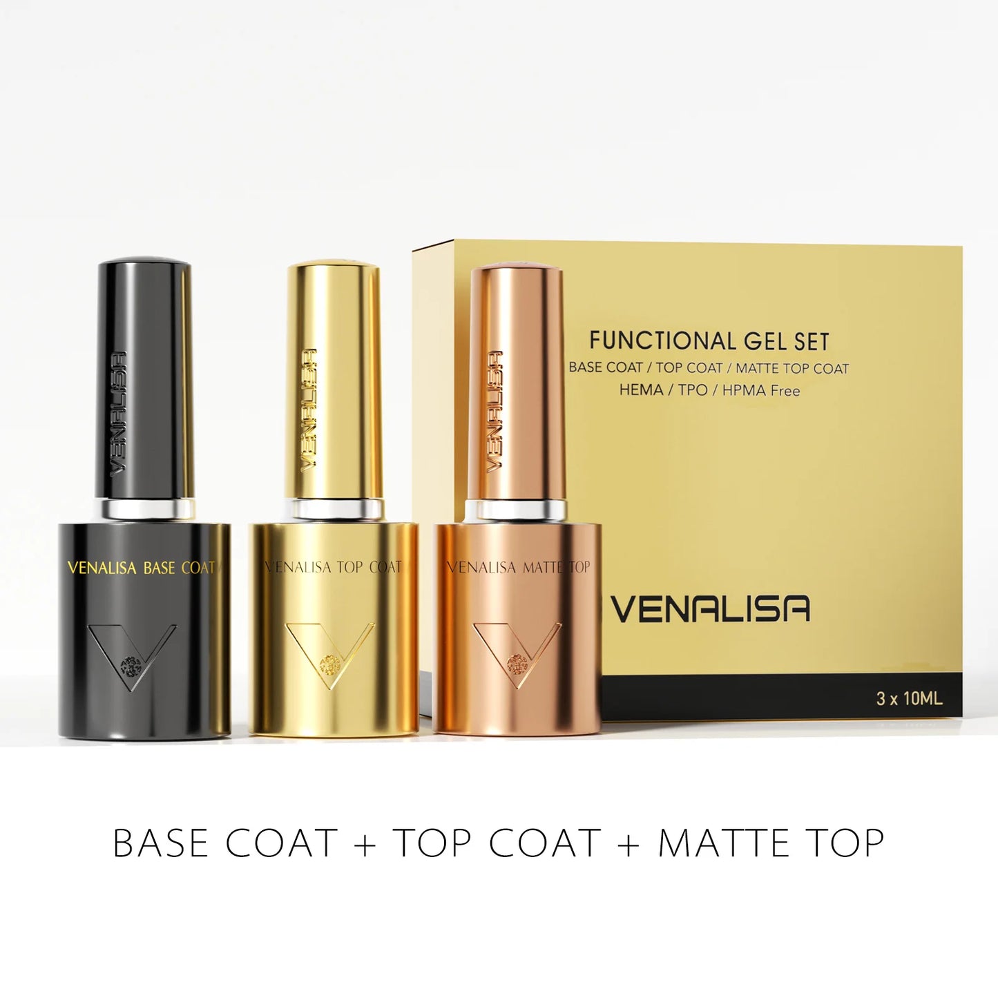 1/2/5pc 10ml VENALISA Nail Gel Polish High Quality Round Brush Soft Consistency Selfleveling  Gorgeous Color Collection Varnish