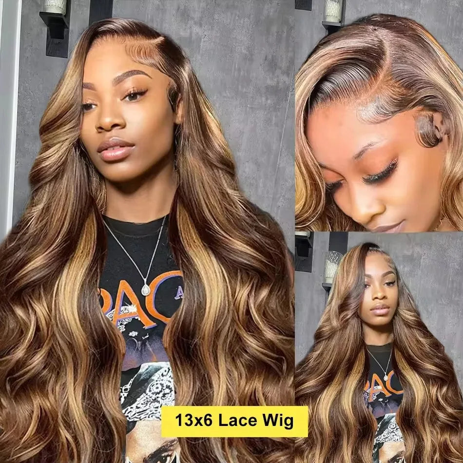 Honey Blonde Brazilian Body Wave Lace Front Wig