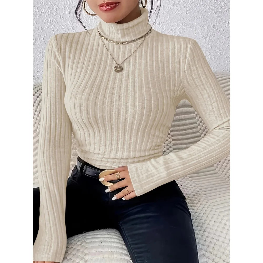 Ribbed Knit Turtleneck