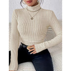 Ribbed Knit Turtleneck