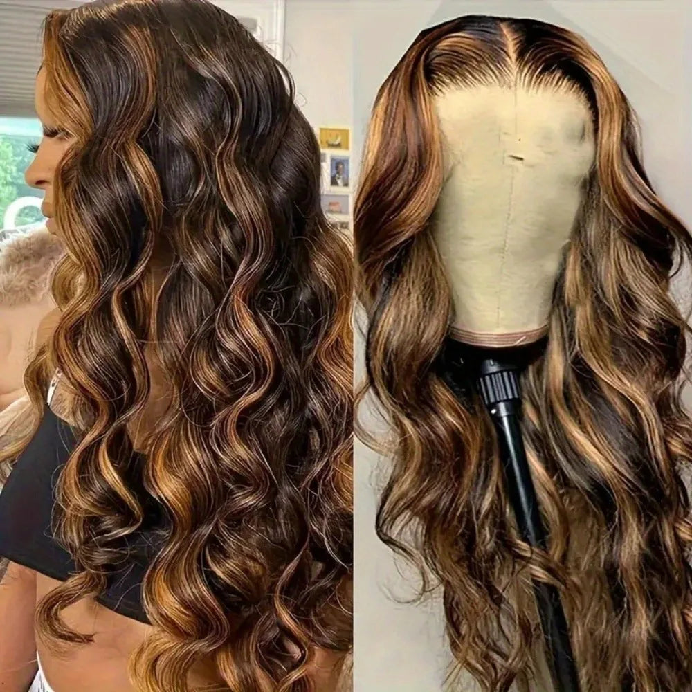 Honey Blonde Ombre Brazilian Body Wave Wig