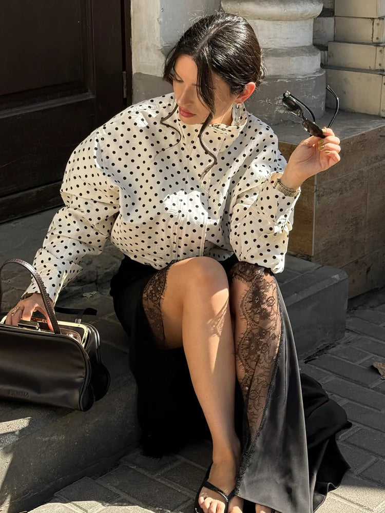 HH Polka Dot Print Short Coat