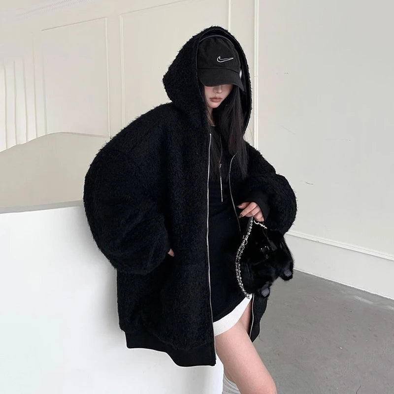 Faux Lamb PU Jacket