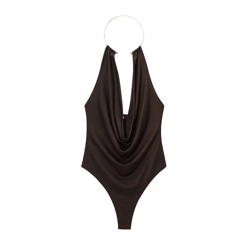 Sculpted Neckline Bodysuit