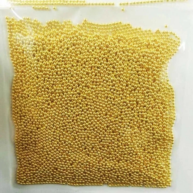 Gold/Silver Stainless Steel Nail Art Beads 3D Mini Alloy Caviar Ball Nail Charm Metal Micro Caviars DIY Nails Jewelry Accessorie