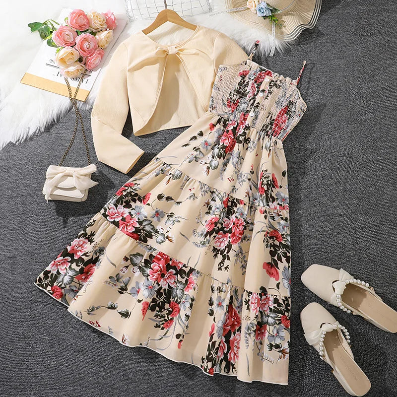 Floral Print Cami Dress Set