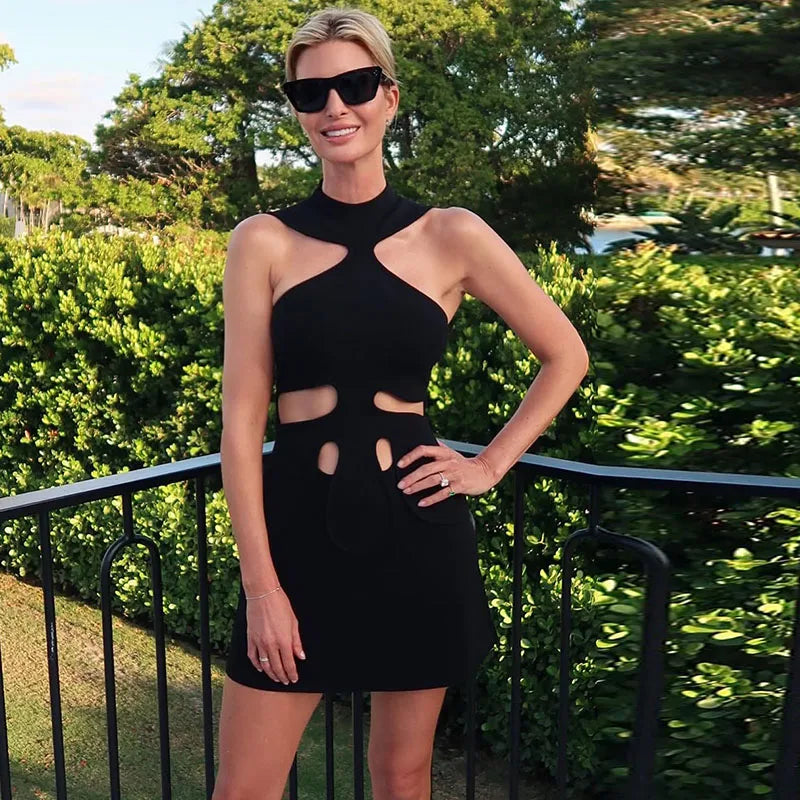 Hollow Out Mini Dress