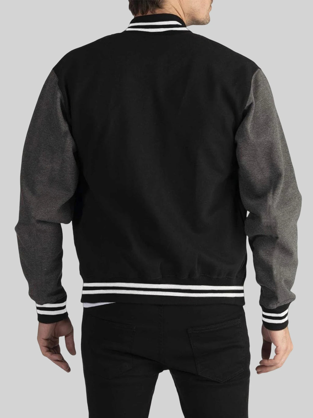 New York Empire State Print Baseball Jacket