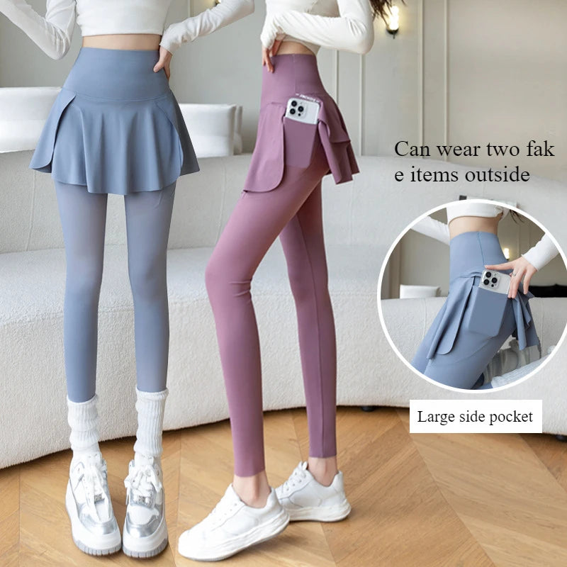 Fake Two Pieces Leggings