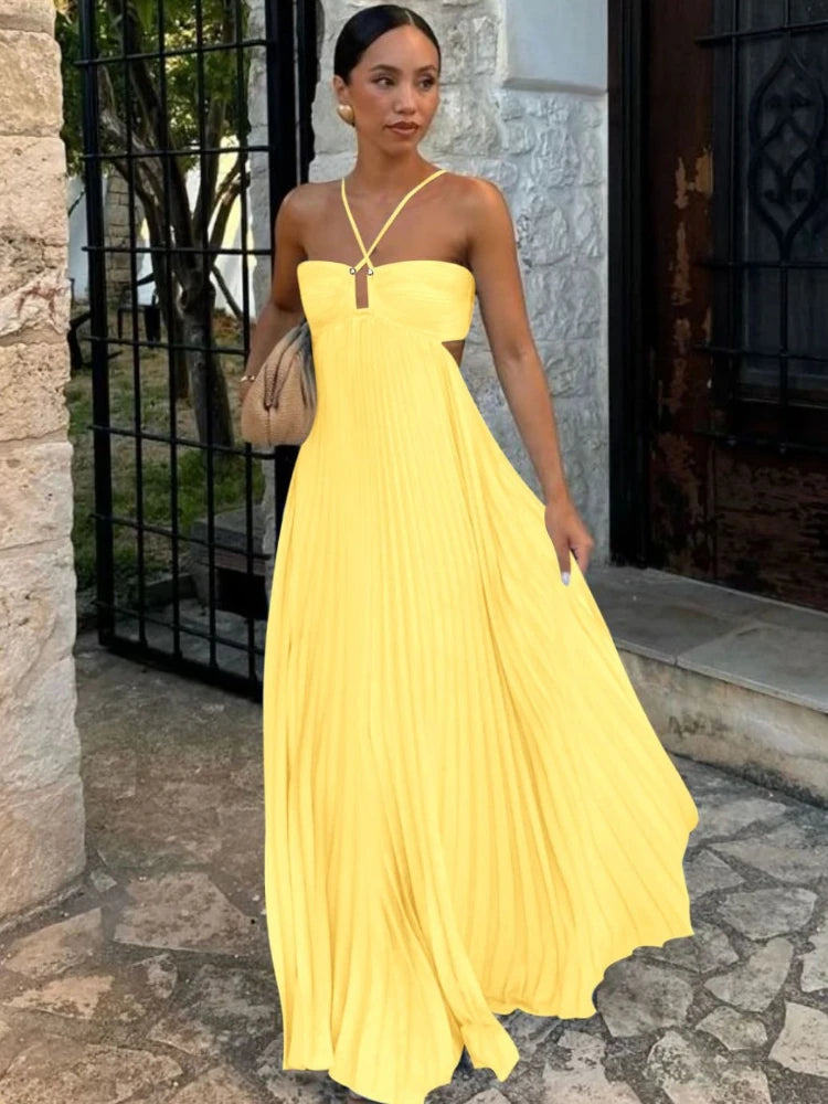 Pleated Long Dress