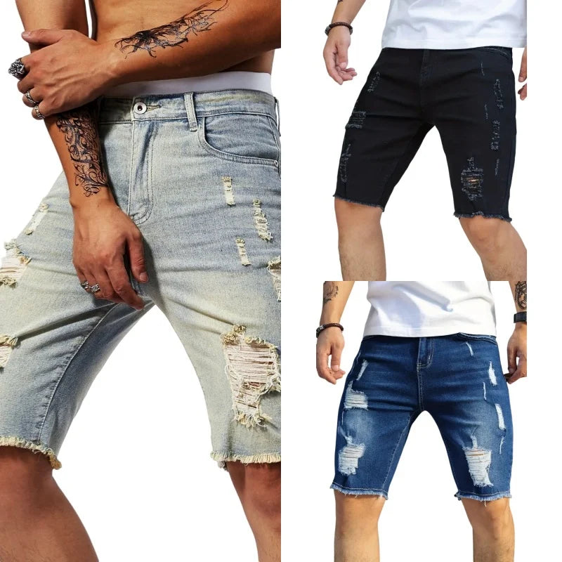 Distressed Jean Shorts