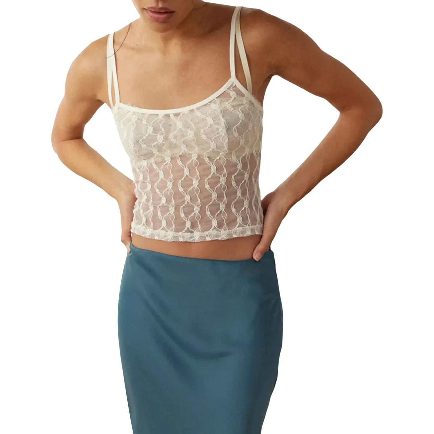 Sheer Mesh Cami Top