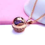 Plated 14K Rose Gold Ball Bead Necklace