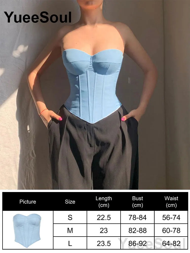 Strapless Corset Bustier Top