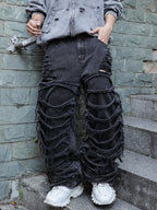 Distressed Black Jeans